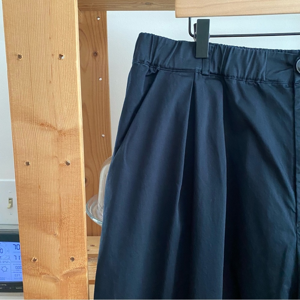 Anthropologie Maeve Black Curve Poplin Barrel Leg Pants L - Picture 6 of 16
